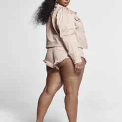 Fashion To Figure Ariana Puff Sleeve Denim Jacket