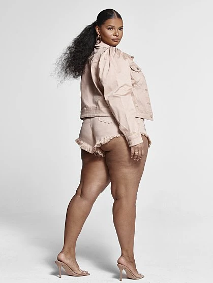 Fashion To Figure Ariana Puff Sleeve Denim Jacket 1 Fashion To Figure Ariana Puff Sleeve Denim Jacket