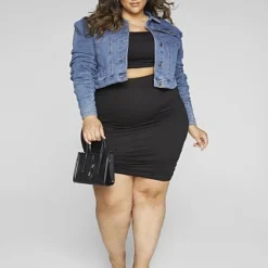 Fashion To Figure Ariana Puff Sleeve Denim Jacket -Pleasures SHOP x 965dc38f a87d 46dc 9f93 f96641a6495f