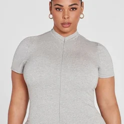 Fashion To Figure FTF Essentials - The Half Zip Romper -Pleasures SHOP x 966d968b 4bdb 45d8 afc8 72b10d877bc1