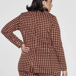 Fashion To Figure Giselle Diamond Print Blazer - Gabi Fresh X FTF -Pleasures SHOP x 96c5eb73 cf65 4231 81b4 430d4d763081