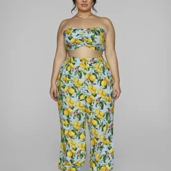 Fashion To Figure Skye Lemon Print Jogger Style Pants -Pleasures SHOP x 9790c183 1eea 4e58 a685 5dc8898bde1d