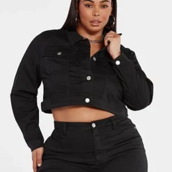 Fashion To Figure Eve Cropped Denim Jacket