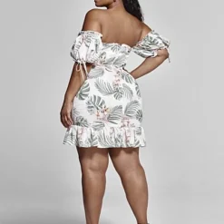 Fashion To Figure Betty Off The Shoulder Lace-up Front Dress - SRV X FTF -Pleasures SHOP x 9856c2de 40b9 4f6f bcc1 6ea270d8b2e7