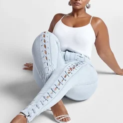 Fashion To Figure High Rise Lace Up Skinny Jean -Pleasures SHOP x 9859469b 9f3b 4c79 b607 0346a07f537a