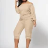 Fashion To Figure Jenny Off-Shoulder Utility Jumpsuit