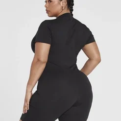 Fashion To Figure FTF Essentials - The Half Zip Romper -Pleasures SHOP x 9a18ab64 09fc 4a0c 97c0 a456028677e7