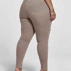 Fashion To Figure High Rise Destructed Curvy Fit Skinny Jeans - Short Inseam -Pleasures SHOP x 9ac6f9a2 ea62 47fa 9cc8 712e4c34e87f