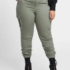 Fashion To Figure Olive Twill Cargo Jogger -Pleasures SHOP x 9b6f0ff6 51b3 4602 96a7 863589c6af9e