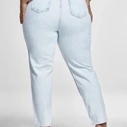 Fashion To Figure High Rise Bleached Wash Straight Leg Jeans -Pleasures SHOP x 9b7a7cfe ae27 4978 bb7a 7e71620a0d7f