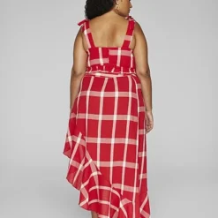Fashion To Figure Gina Plaid Ruffle Maxi Skirt