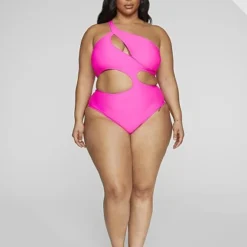 Fashion To Figure Silvana One Shoulder Cutout Monokini -Pleasures SHOP x 9ddb7784 1c90 4bbb 8b13 849fb601588e
