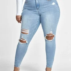 Fashion To Figure High Rise Curvy Fit Skinny Jeans With Blowout Knees 7 Fashion To Figure High Rise Curvy Fit Skinny Jeans With Blowout Knees -Pleasures SHOP x 9e18ba3a 34dc 4617 806b 8c7e3641dc8b