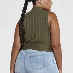 Fashion To Figure Daja Ribbed Knit Sleeveless Top -Pleasures SHOP x 9ef02159 f1bf 4cec 91ee 86962b205d8f