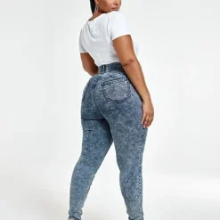 Fashion To Figure Acid Wash High Rise Curvy Skinny Jeans