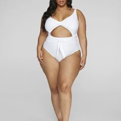 Fashion To Figure Kenzie Tie Front One-Piece Swimsuit -Pleasures SHOP x a0c132ad 4486 4c04 9be5 4c59b18b0f19