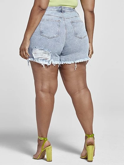 Fashion To Figure High Rise Cutoff Denim Shorts 2 Fashion To Figure High Rise Cutoff Denim Shorts - Image 2