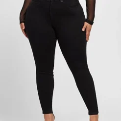 Fashion To Figure Black Curvy Skinny Jeans - Tall Inseam -Pleasures SHOP x a1edd5fa 51e2 4d66 b6ff 8e5e504c6333