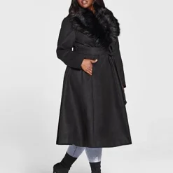 Fashion To Figure Jessenia Faux Fur Collar Long Coat 10 Fashion To Figure Jessenia Faux Fur Collar Long Coat -Pleasures SHOP x a3648f6c b301 4c4d 8f1e 2c8a05c0f069
