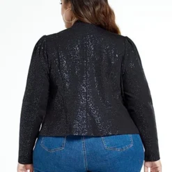 Fashion To Figure Priscilla Metallic Knit Blazer -Pleasures SHOP x a3830cab 3675 4c34 920a 85d9ac5b3af5