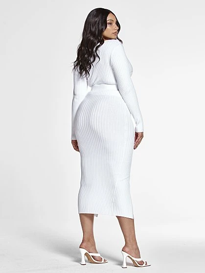 Fashion To Figure Melissa Ribbed Knit Midi Skirt 1 Fashion To Figure Melissa Ribbed Knit Midi Skirt