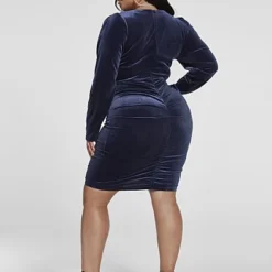 Fashion To Figure Sheila Heart Button Velvet Dress -Pleasures SHOP x a3f54503 658c 4571 beb2 14ea1d5bd226