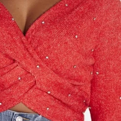 Fashion To Figure Ramona Twist Front Rhinestone Sweater 6 Fashion To Figure Ramona Twist Front Rhinestone Sweater -Pleasures SHOP x a5ea0144 a1bf 41ff 98a4 3bcc56ec220f
