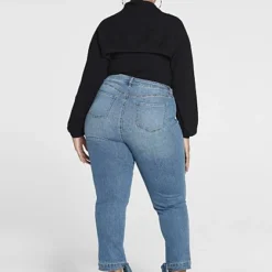 Fashion To Figure High Rise Skinny Jeans With Ankle Ties