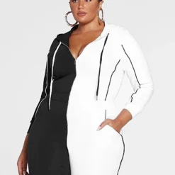 Fashion To Figure Elise Hooded Colorblock Jumpsuit