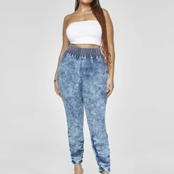 Fashion To Figure Elissa High Rise Pull-On Acid Wash Jeans -Pleasures SHOP x a6ea60bb a7e5 4c52 a041 48fca4faa3fb