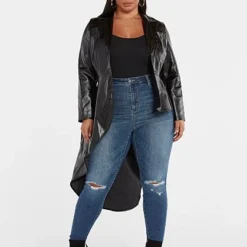 Fashion To Figure Star Status Faux Leather Peplum Jacket - FTF Lab: Nzinga Imani -Pleasures SHOP x a7378b64 9224 4291 b29b c8788c7a466d