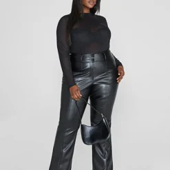 Fashion To Figure Bella Faux Leather Flare Leg Pants -Pleasures SHOP x a7c2f2ba 67fe 428b a301 c88f64df068f