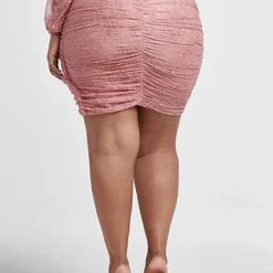 Fashion To Figure Olivia Side Tie Ruched Lace Skirt -Pleasures SHOP x a92d3caf 1110 402c 8701 181d23edc95a