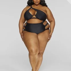 Fashion To Figure Karlee One Shoulder Cutout Bikini Top -Pleasures SHOP x a932022e 54f9 4080 a52c de94be760f03