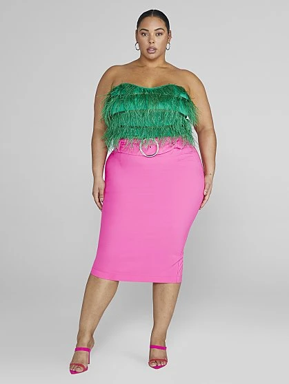 Fashion To Figure Alina Belted Midi Skirt 1 Fashion To Figure Alina Belted Midi Skirt