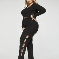 Fashion To Figure Whitney Side Tie Detail Pants