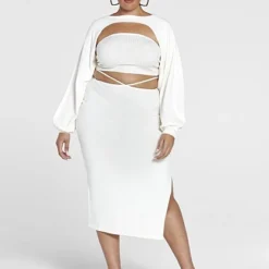 Fashion To Figure Brigitte Ribbed Knit Shrug And Tube Top Set -Pleasures SHOP x aabb01d6 78d6 4fb4 9bc8 b67bd1f96601