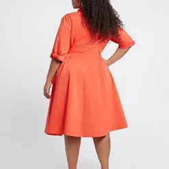 Fashion To Figure Everleigh Poplin Wrap Dress