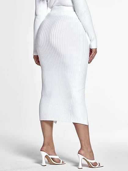 Fashion To Figure Melissa Ribbed Knit Midi Skirt 3 Fashion To Figure Melissa Ribbed Knit Midi Skirt - Image 3