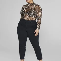 Fashion To Figure High Rise Raw Hem Skinny Jeans - Tall Inseam -Pleasures SHOP x ac081a17 5318 4fcd b7be ee54245774c0