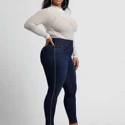 Fashion To Figure High-Rise Rhinestone Trim Jeggings -Pleasures SHOP x ac54d228 b3ef 4992 bae2 06c337879ded