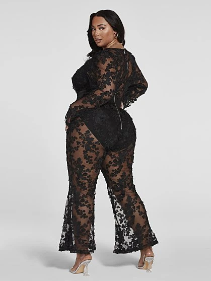 Fashion To Figure Tatiana Lace Jumpsuit 2 Fashion To Figure Tatiana Lace Jumpsuit - Image 2
