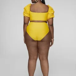 Fashion To Figure Roxy High Waisted Swim Brief -Pleasures SHOP x acaf269c c1d1 4761 87df 10a9bd9df046