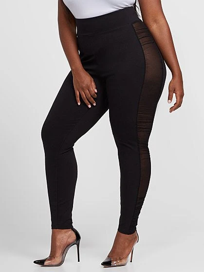 Fashion To Figure Whitney Good Form Ponte Pants With Mesh Panels 3 Fashion To Figure Whitney Good Form Ponte Pants With Mesh Panels - Image 3