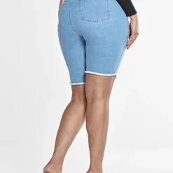 Fashion To Figure High Rise Destructed Bermuda Shorts In Light Indigo 8 Fashion To Figure High Rise Destructed Bermuda Shorts In Light Indigo -Pleasures SHOP x ae0e2246 2dff 40c2 8763 57a365cc33ce