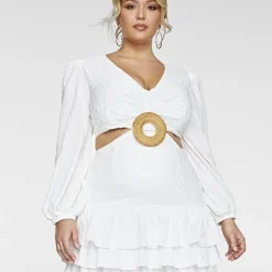 Fashion To Figure Toni Buckle Detail Cutout Dress -Pleasures SHOP x ae43d62e bda3 4307 9cee d4a327e07ac5