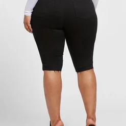 Fashion To Figure Black Destructed Bermuda Shorts