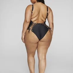 Fashion To Figure Myla Lace-Up Detail One-Piece Swimsuit -Pleasures SHOP x af7cf002 1612 4893 95f4 3d39e47927d8