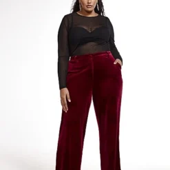 Fashion To Figure Earned It! Velvet Wide Leg Pants - SRV X FTF -Pleasures SHOP x af7ff6d7 a429 4abc 9b4e d2dfcec8e527