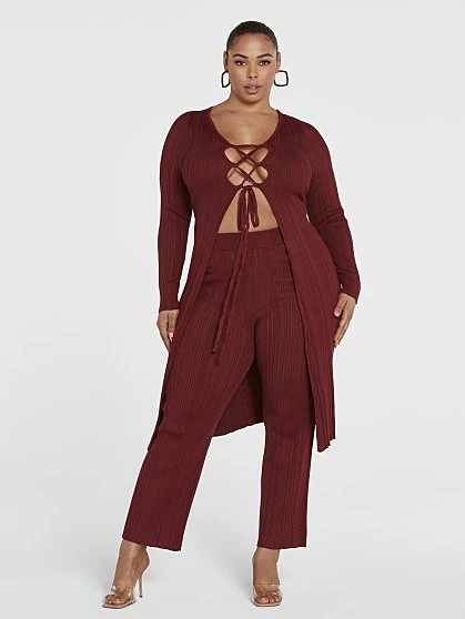 Fashion To Figure Dakota Ribbed Knit Pants 4 Fashion To Figure Dakota Ribbed Knit Pants - Image 4